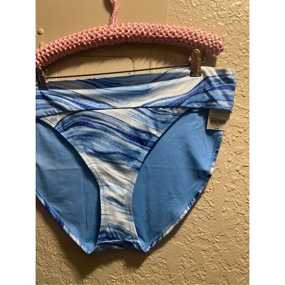 Outdoor Oasis Blue Marble Medium Coverage Swimsuit Bottom Woman’s 1X NEW - Picture 3 of 10